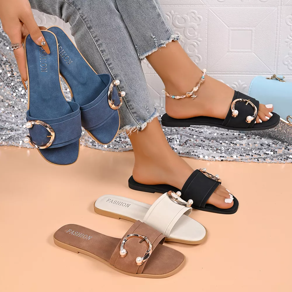 Buckle Decor Open Toe Sandals, image 12