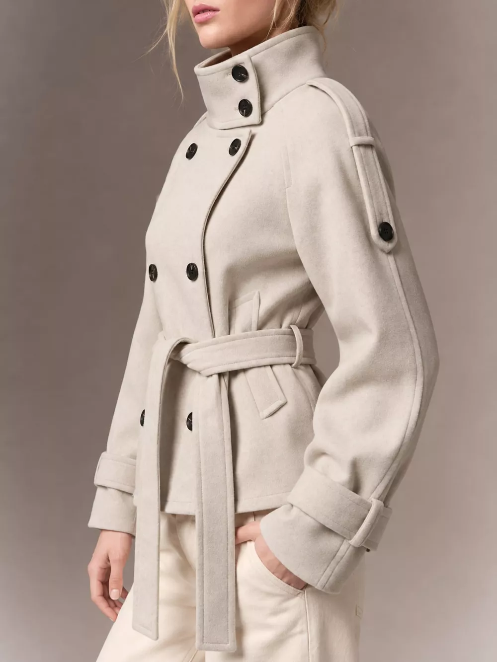 Double-Breasted Belted Outerwear, image 3