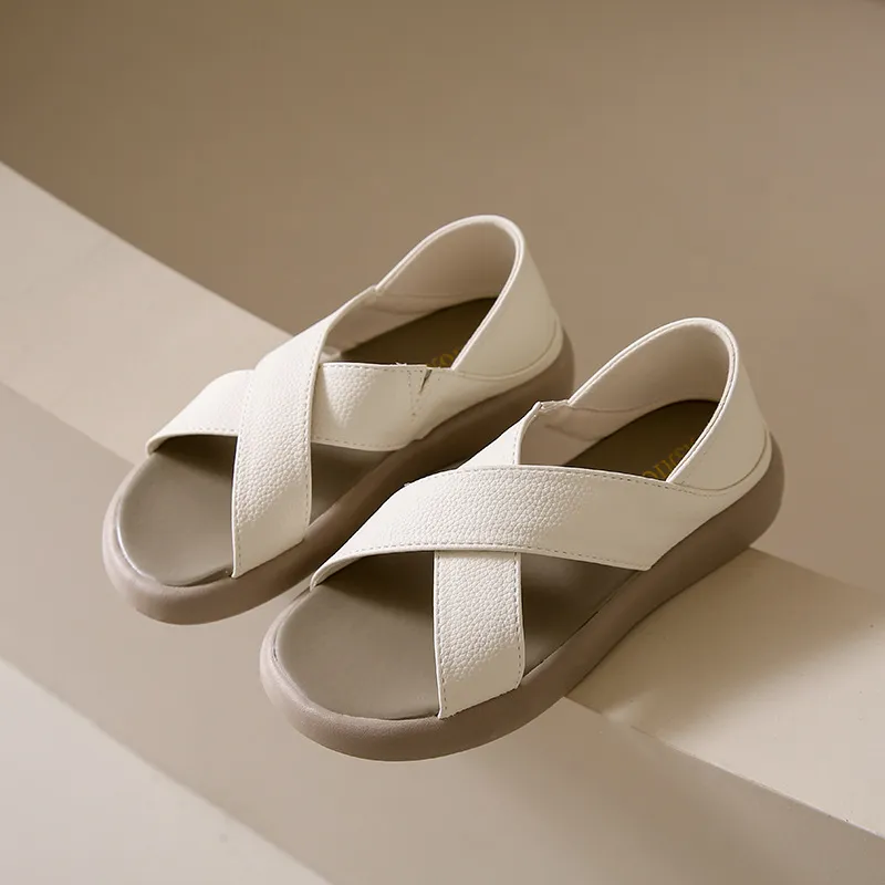 Crossover Platform Comfort Sandals, image 9