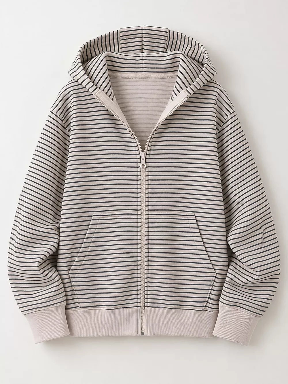 Striped Zip-Up Hoodie, image 4