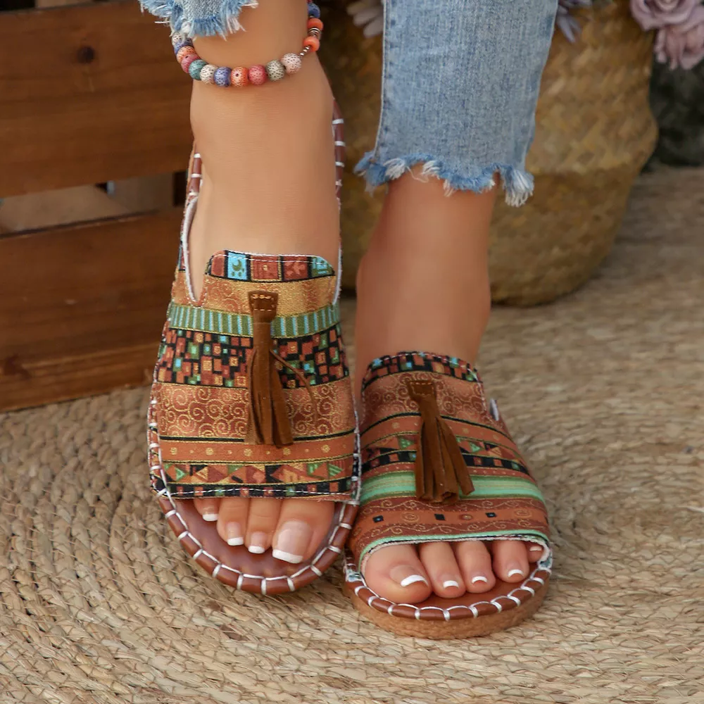 Tassel Open Toe Sandals, image 3