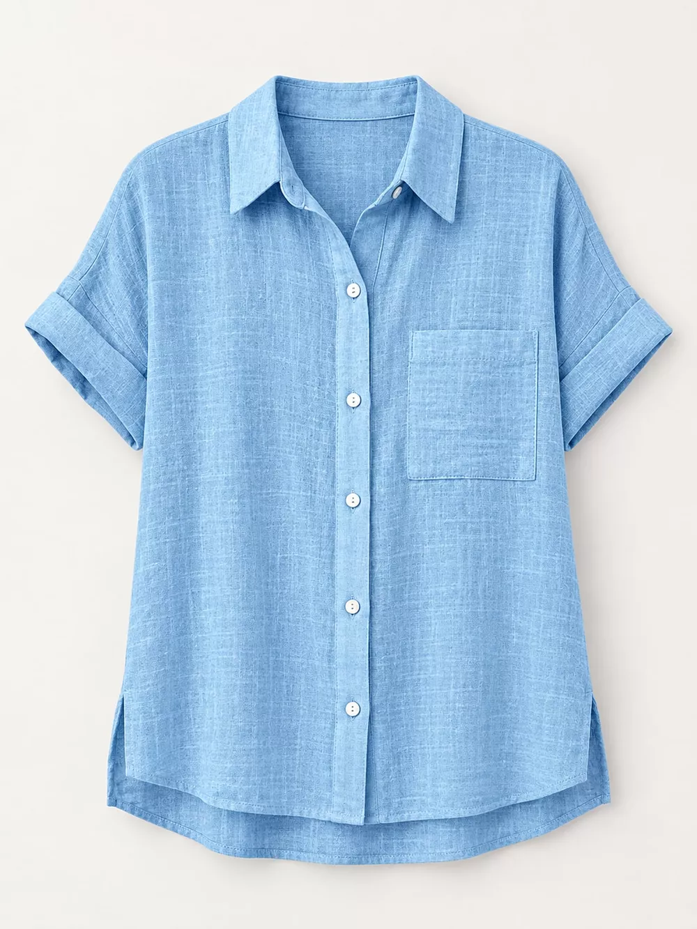 Full Size Button Up Short Sleeve Shirt Plus Size, image 39