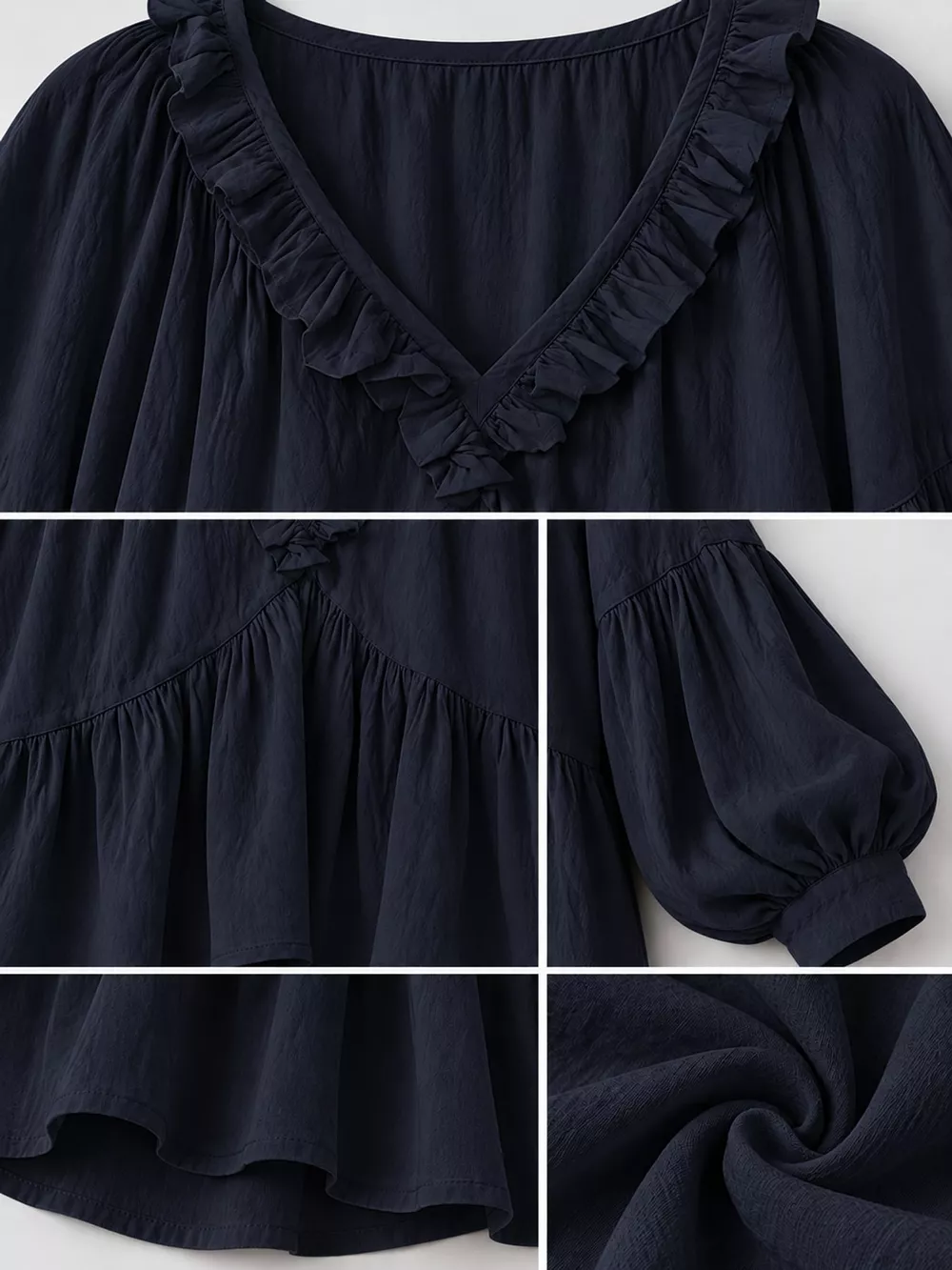 Ruffled V-Neck Blouse, image 24