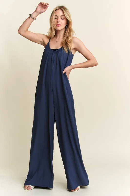 Wide Leg Casual Cami Jumpsuit, image 2