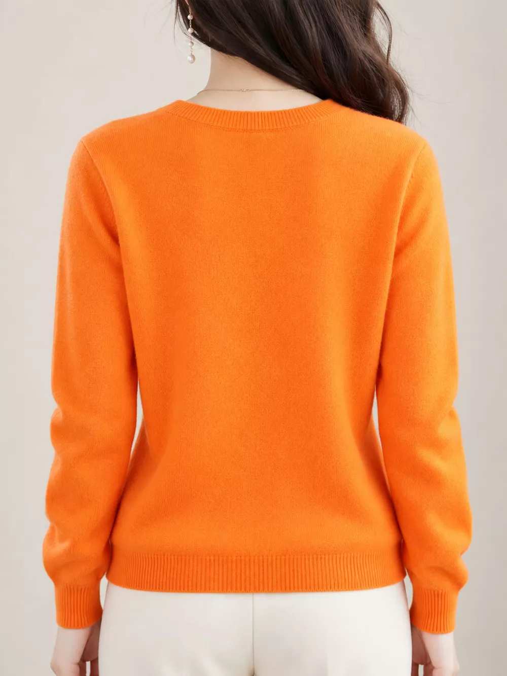 Classic Crew Neck Knit Cardigan, image 57