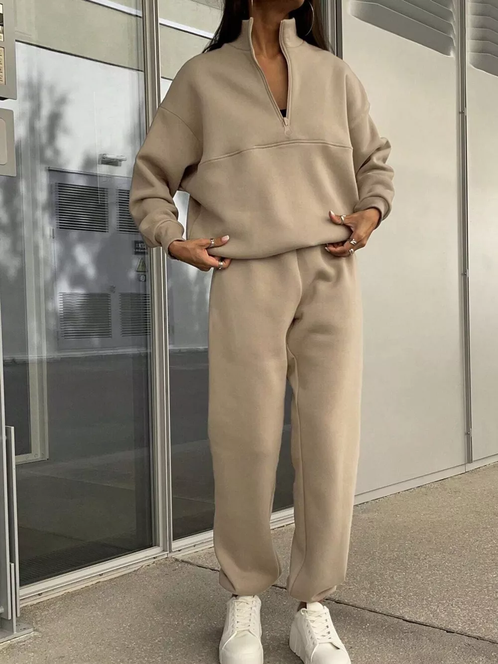 Half-Zip Sweatshirt and Joggers Set, image 33