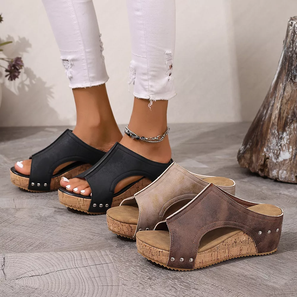 Open Toe Wedge Sandals, image 2