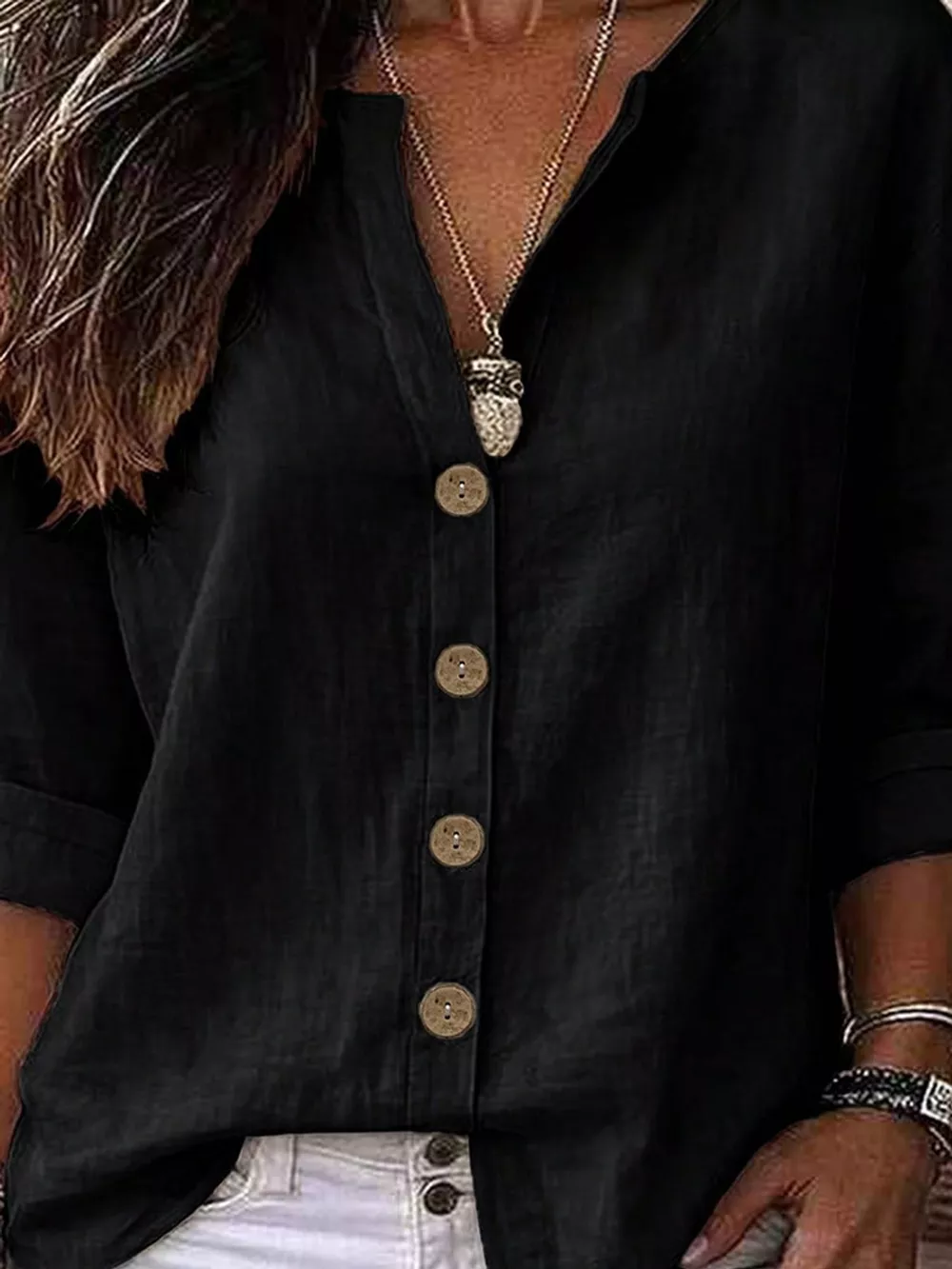 Notched Button Down Shirt, image 24