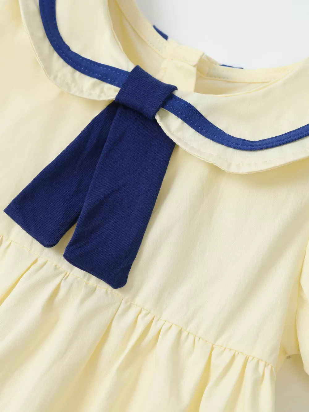 Children's Sailor Collar Puff Sleeve Casual Dress, image 5