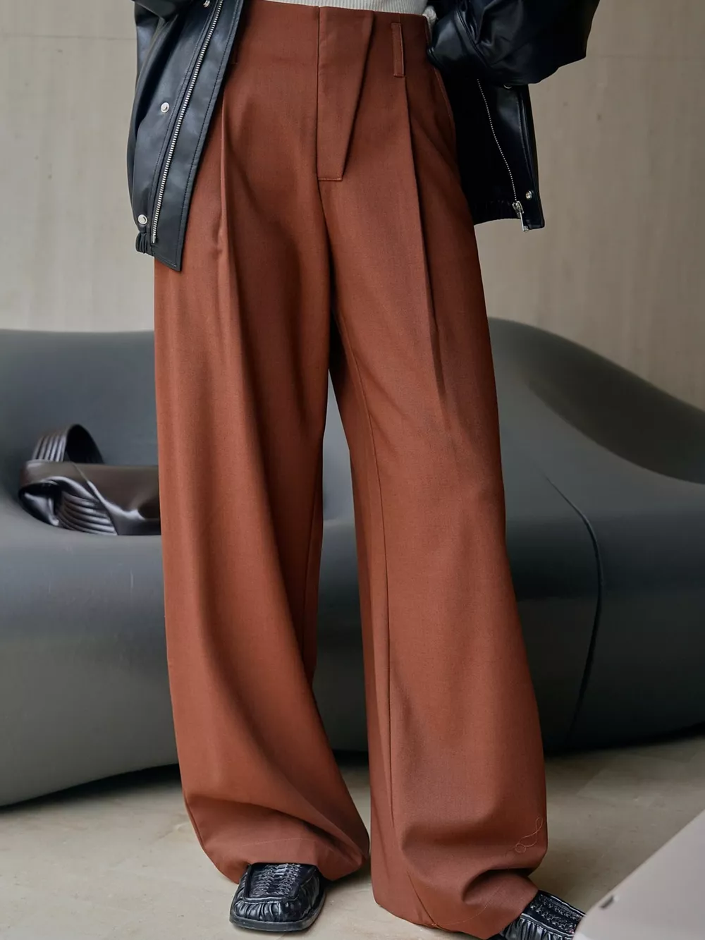 High-Waisted Wide-Leg Pants