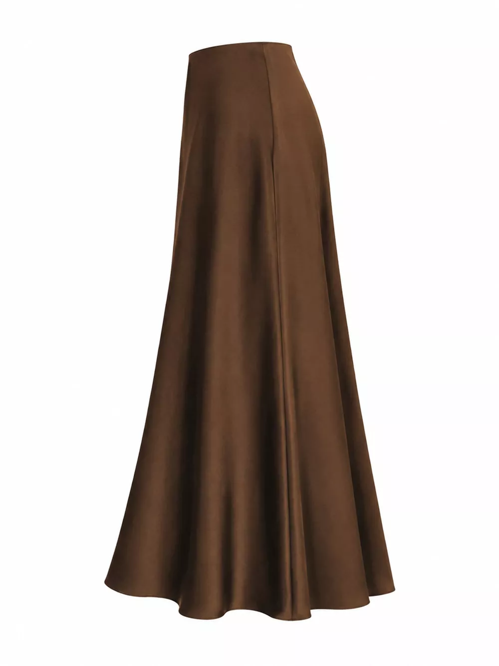 Full Size High-Waisted Satin Midi Skirt Plus Size, image 13