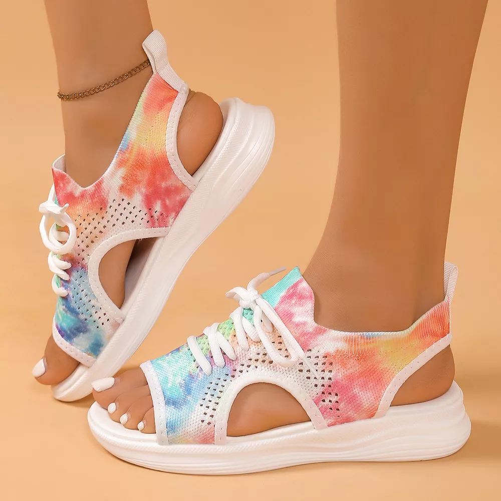 Tie-Dye Breathable Mesh Sandals