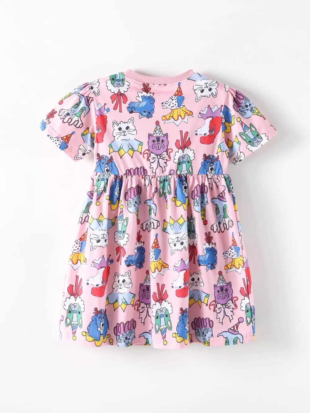 Children's Cartoon Print Short Sleeve Dress, image 6