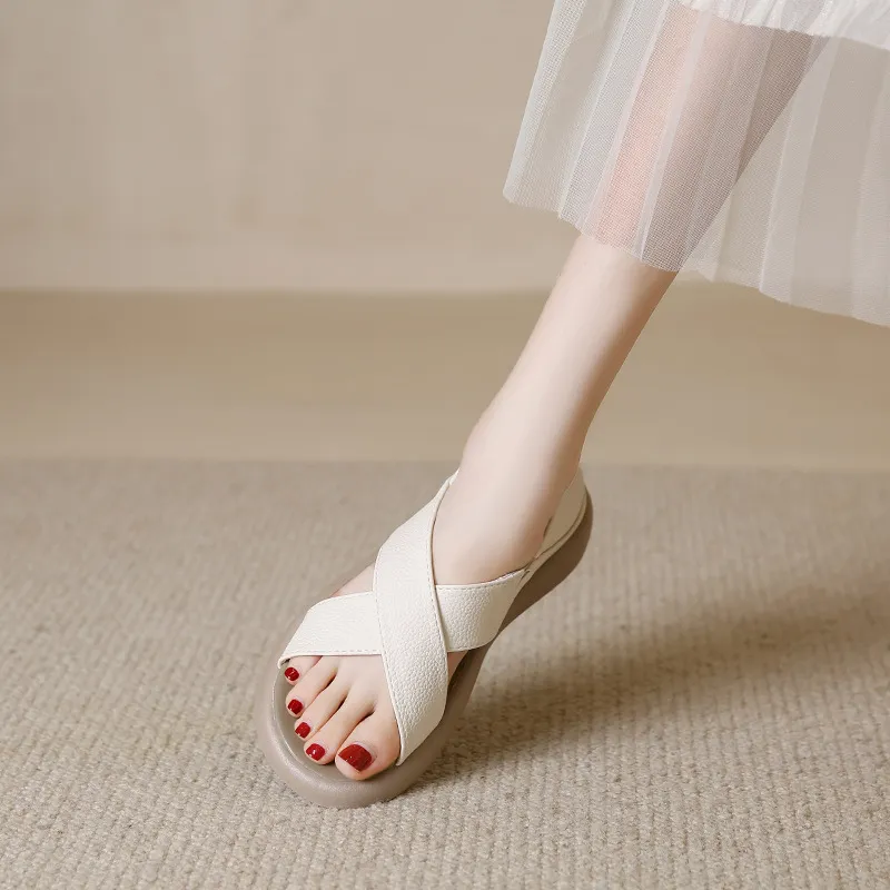 Crossover Platform Comfort Sandals, image 10