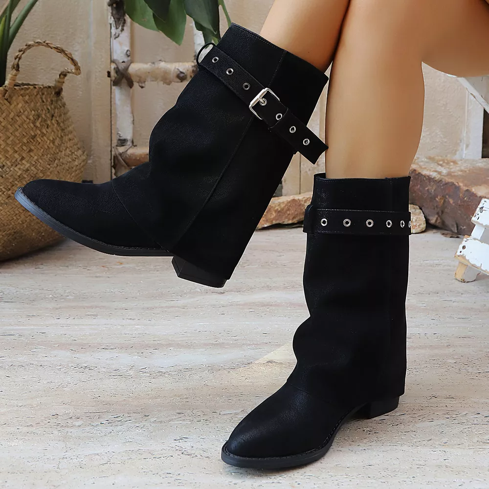 Point Toe Block Heels Boots, image 2
