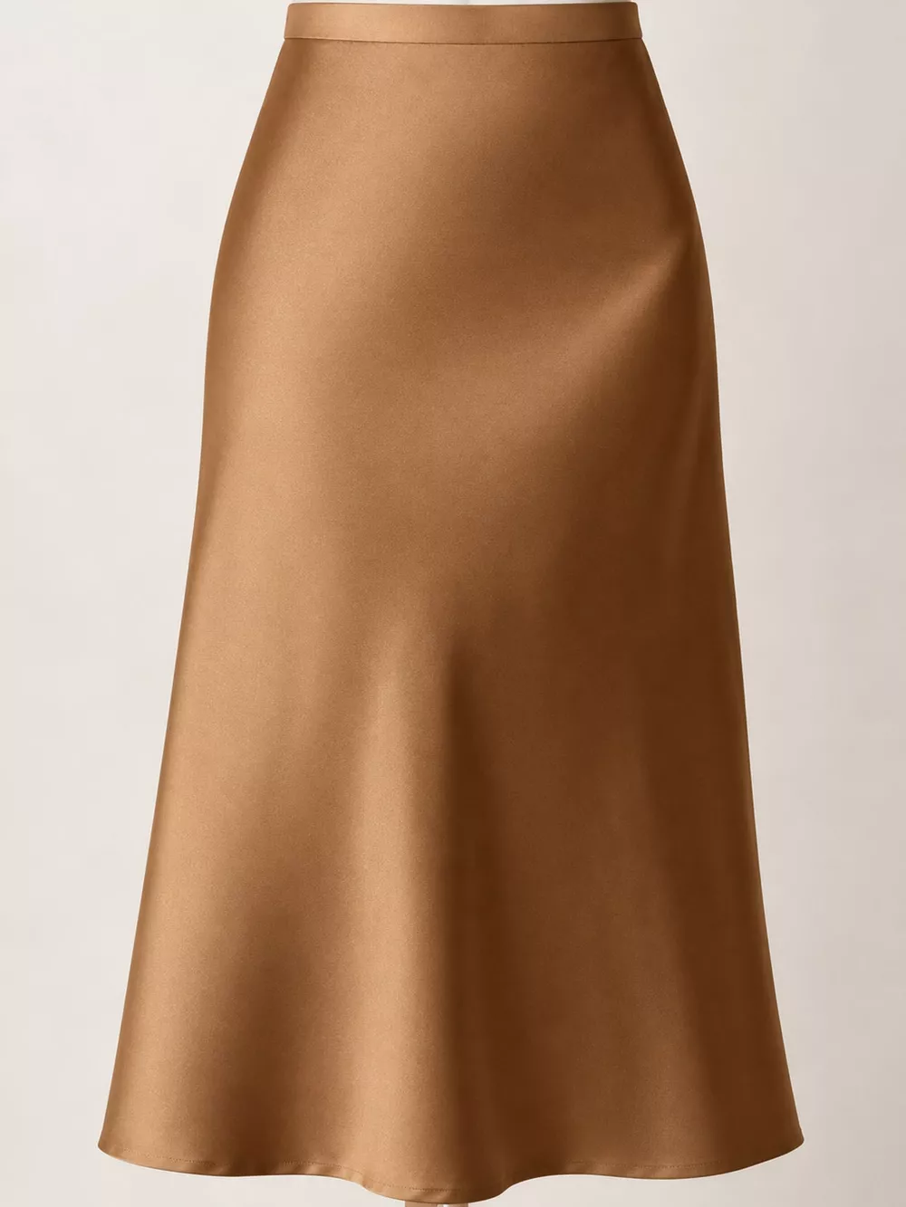 High-Waisted Satin Midi Skirt, image 31