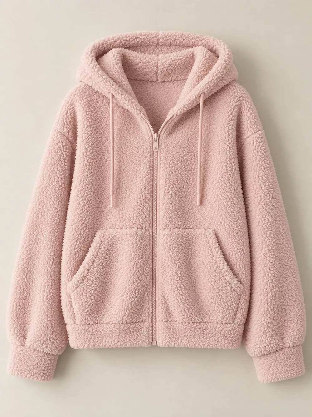 Oversized Sherpa Zip-Up Hoodie, image 13