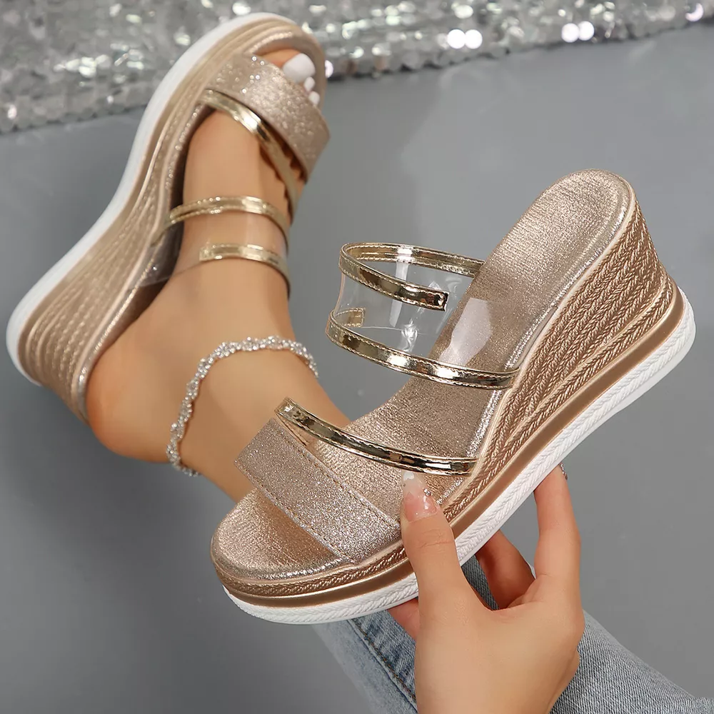 Open Toe Platform Wedge Sandals, image 3