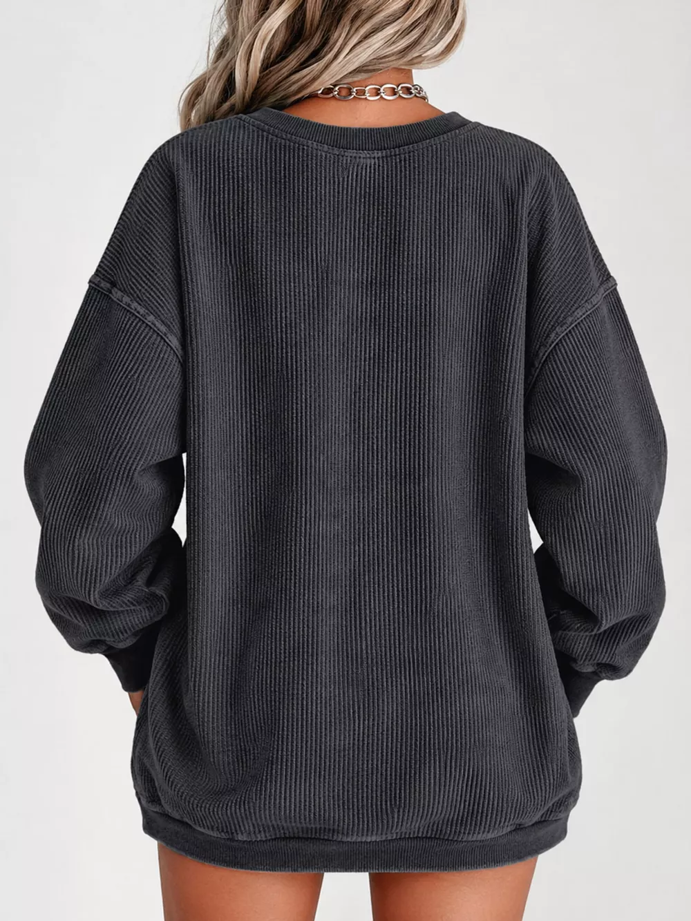 Casual Crew Neck  Dropped Shoulder Sweatshirt, image 14