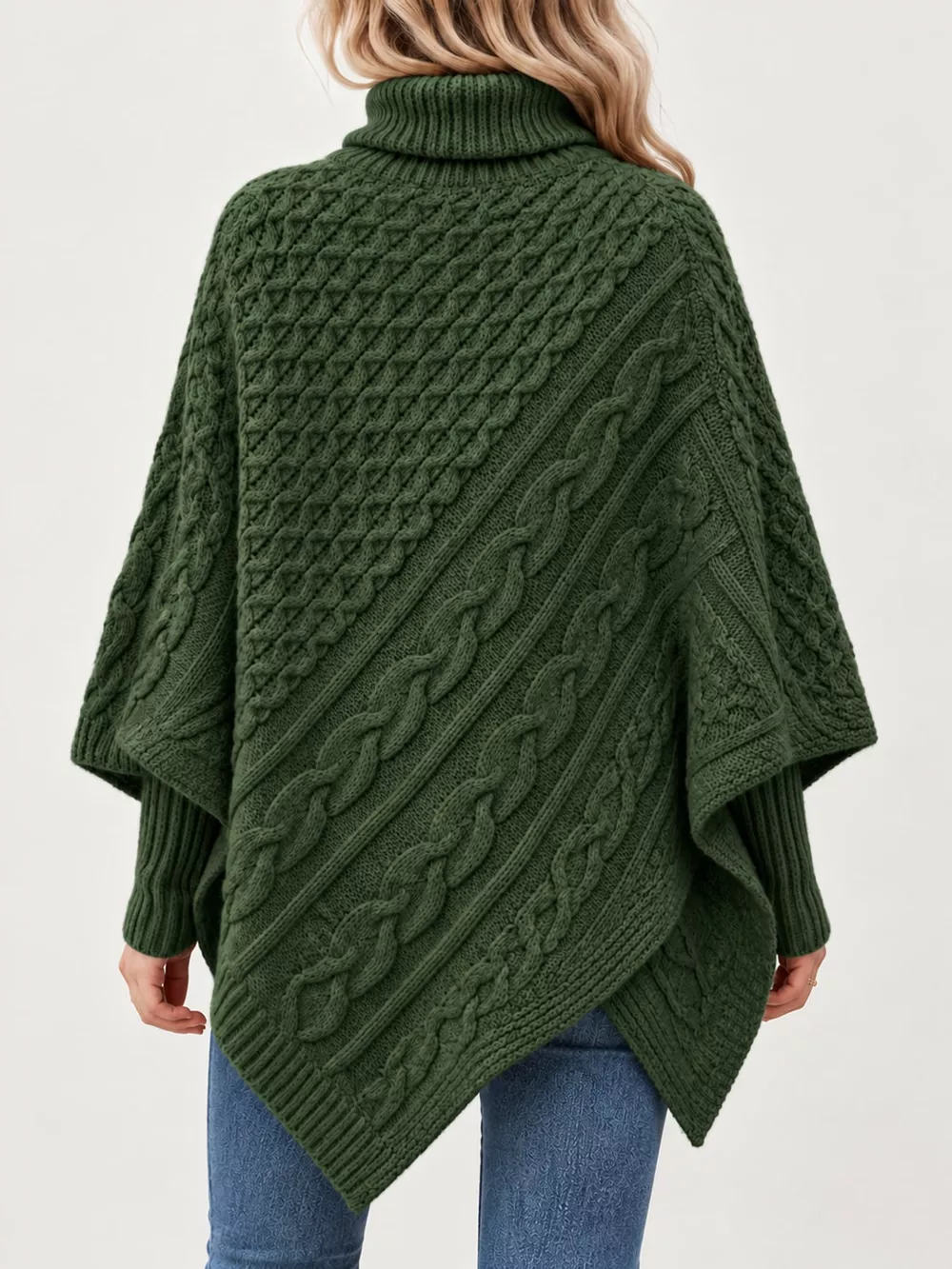 Turtleneck Cable-Knit Sweater, image 10