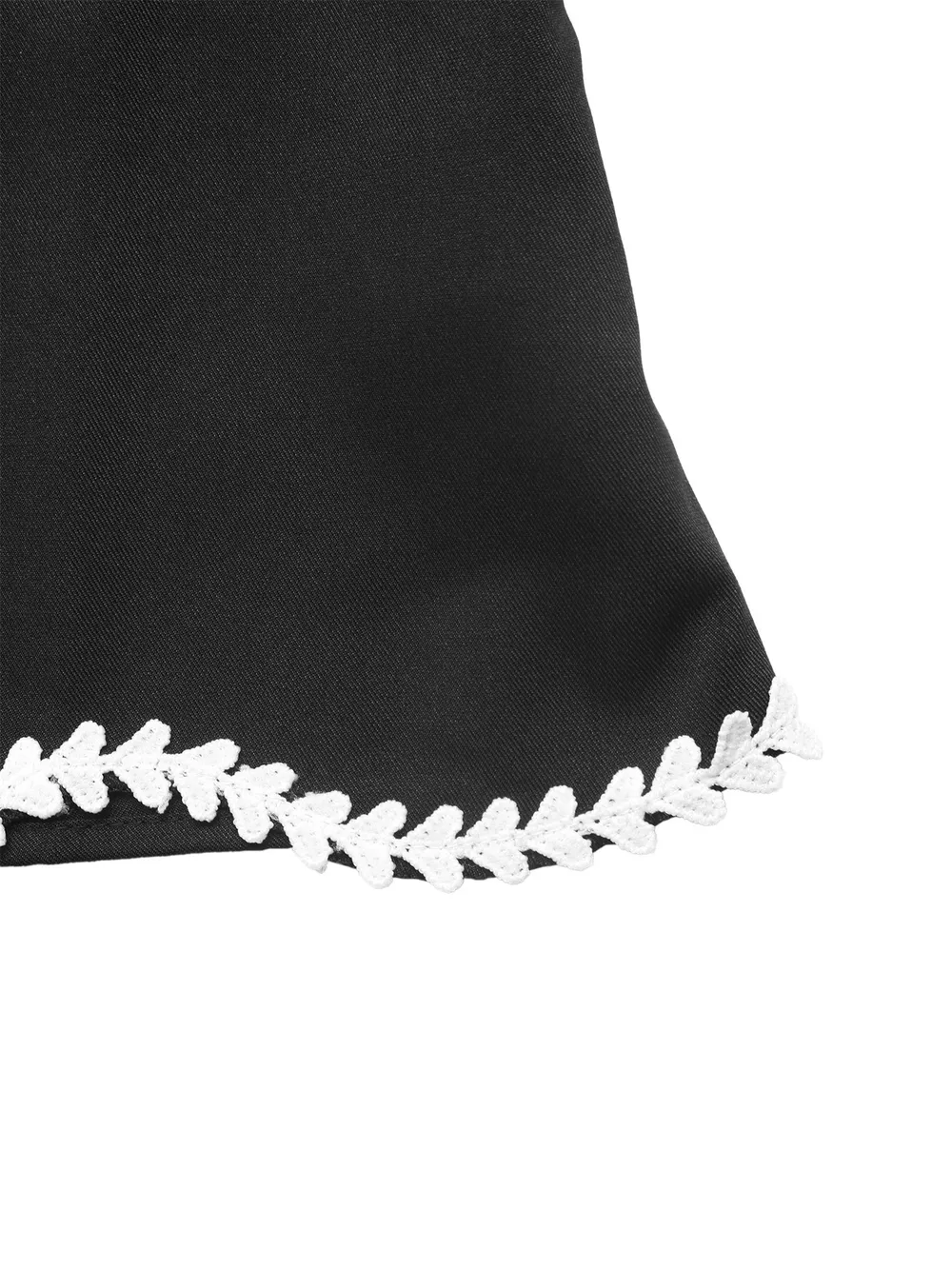 Contrast Trim Flare Sleeve Blouse, image 7