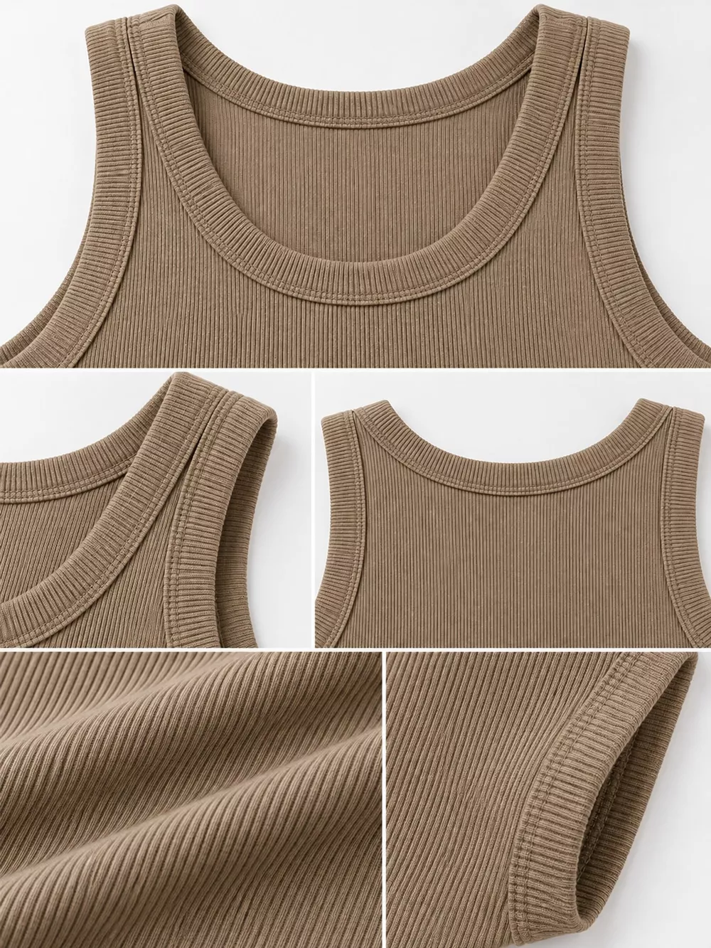 Full Size Ribbed Knit Slim-Fit Tank Top Plus Size, image 27