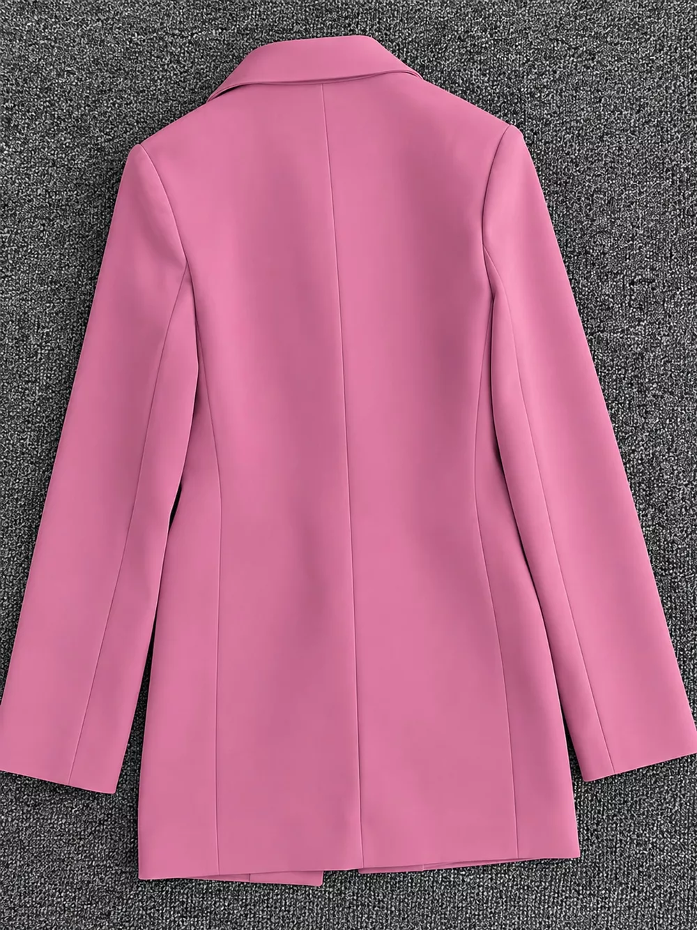 Full Size Minimalist Double-Breasted White Blazer Plus Size, image 64