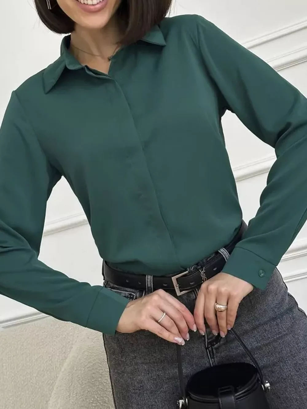 Button Up Long-Sleeve Shirt, image 70