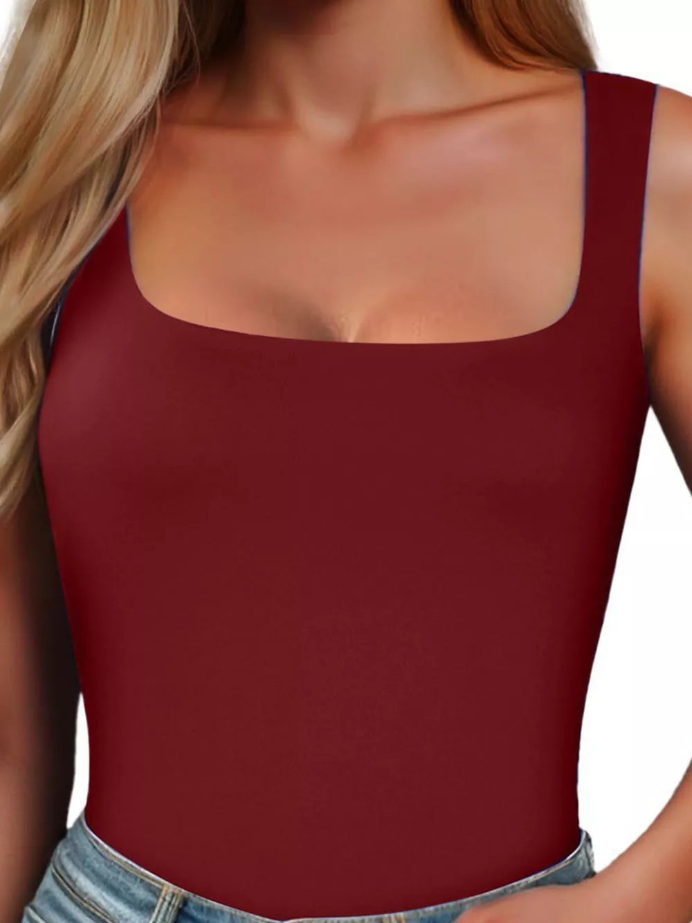 Square Neck Slim-Fit Tank, image 60