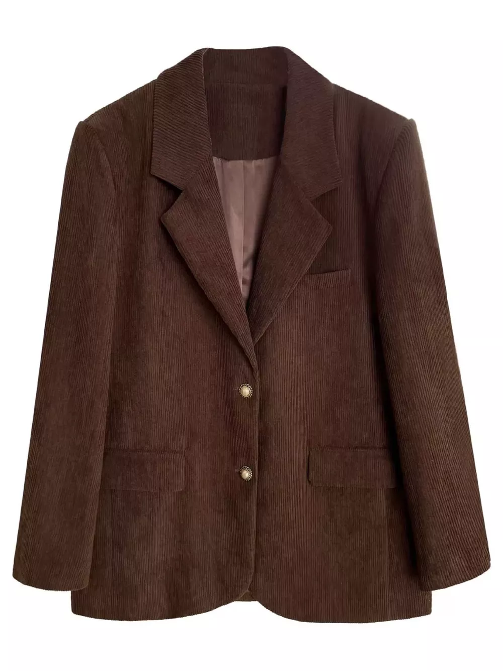 Corduroy Lapel Collar Blazer, image 7