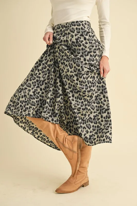 Leopard Midi Skirt, image 5