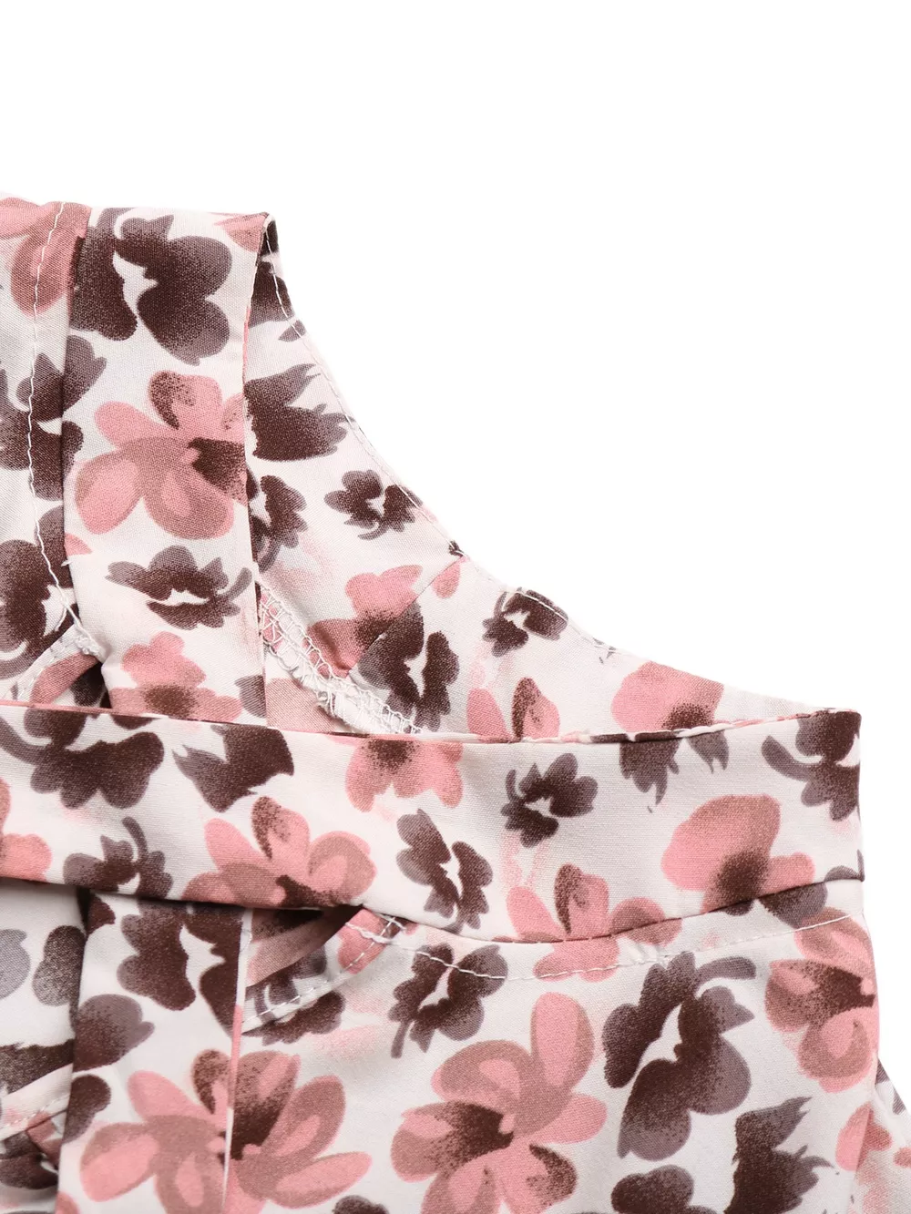 Floral Print Tie Neck Ruffle Blouse, image 6