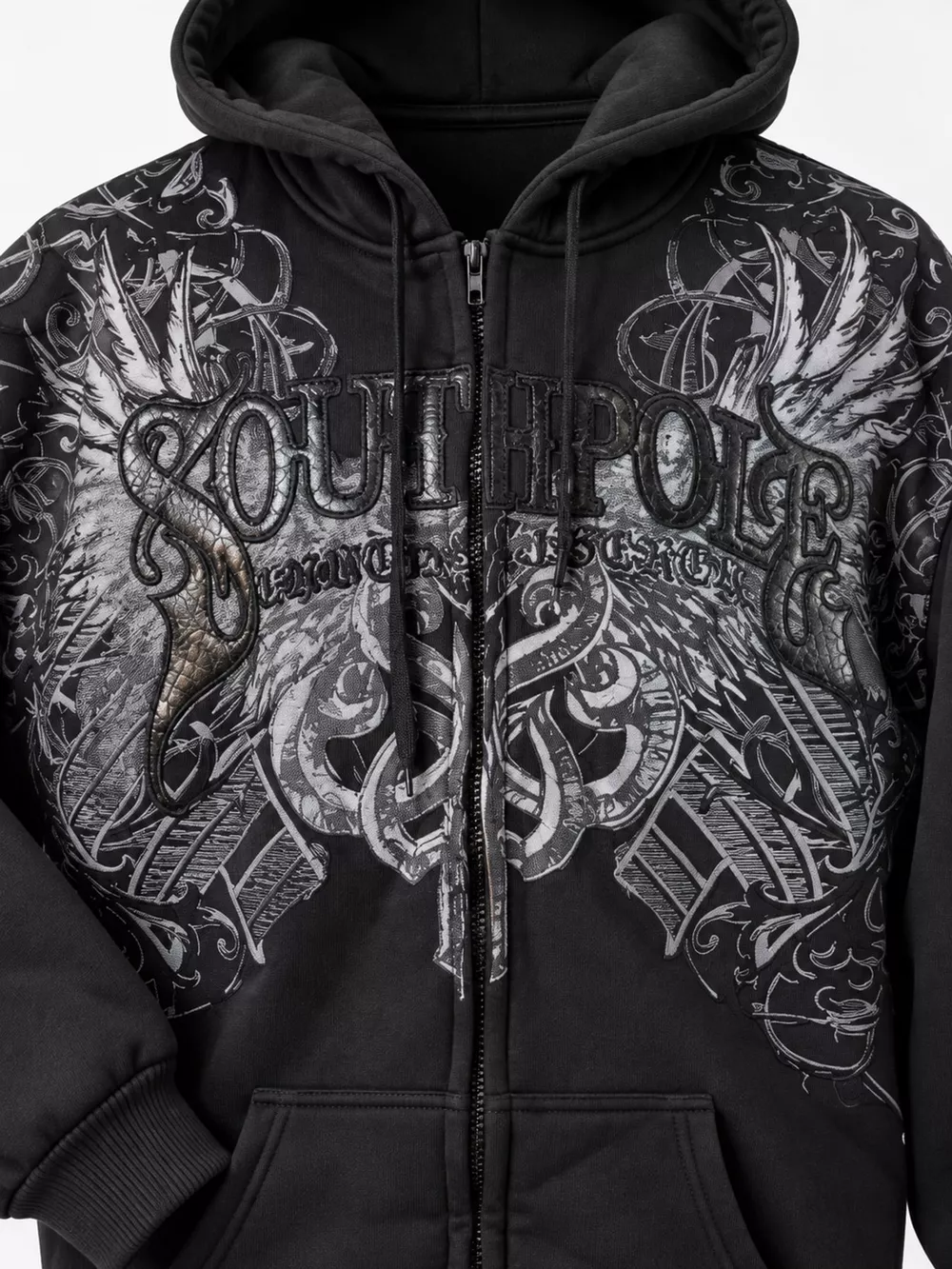 Halloween Gothic Graphic Zip-Up Hoodie, image 5