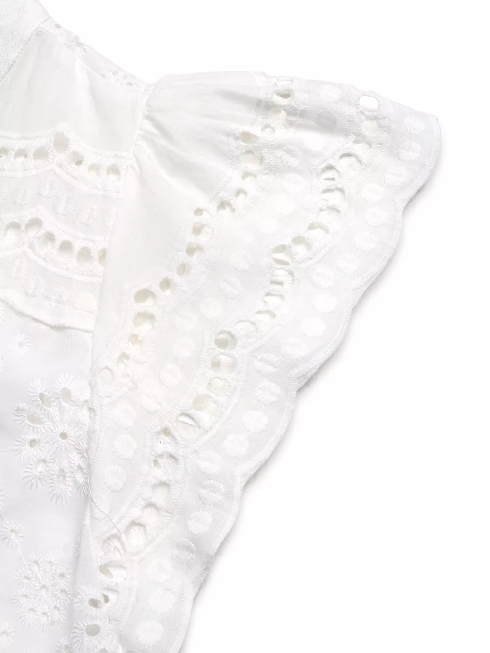 Eyelet Embroidered Button Up Shirt, image 7