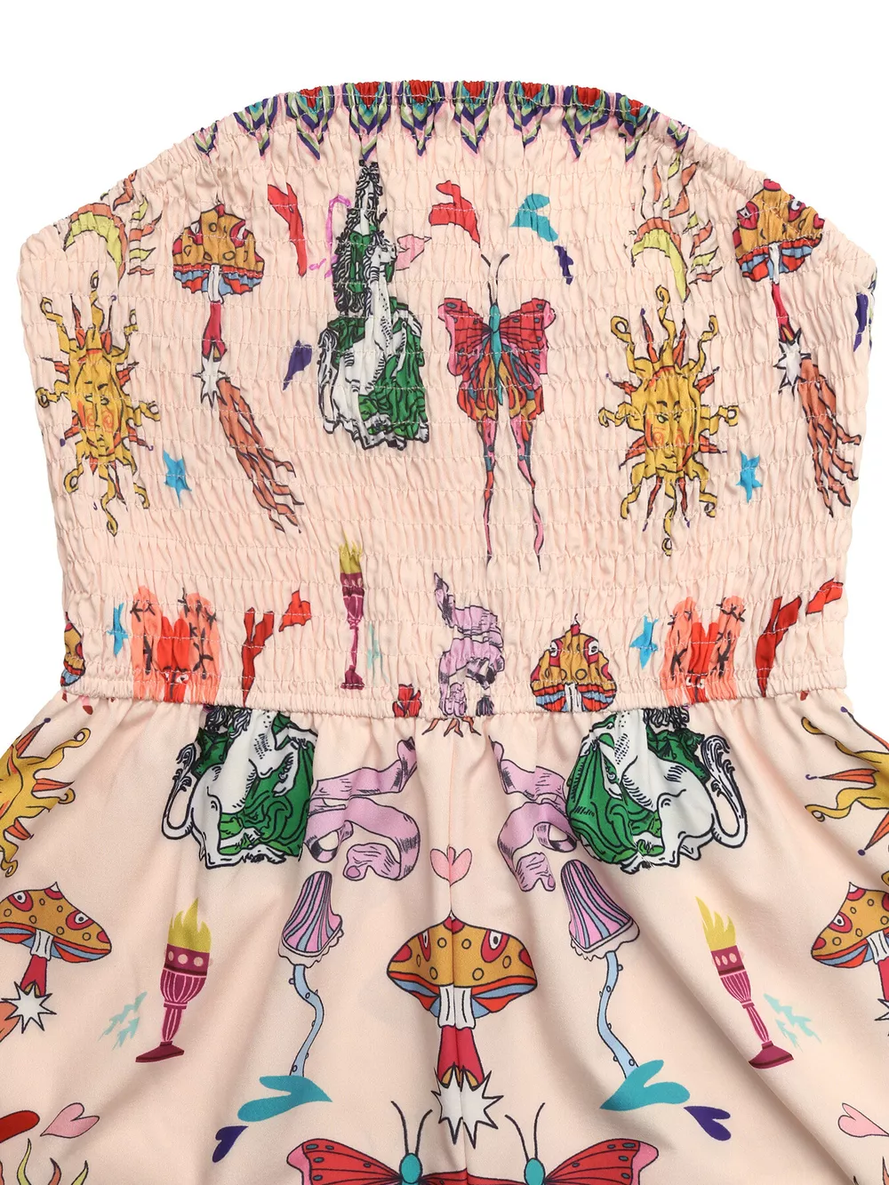 Butterfly Print Smocked Tube Romper, image 8