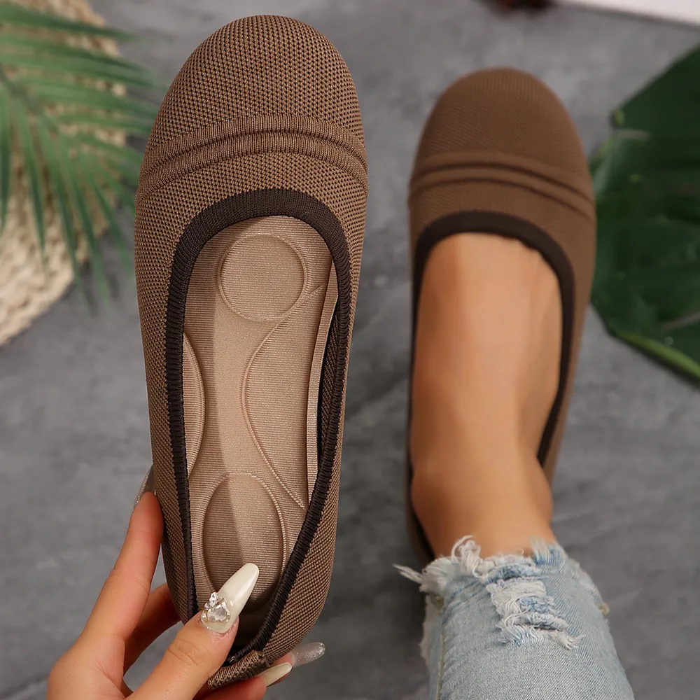 Mesh Round Toe Flat Slip-Ons, image 7