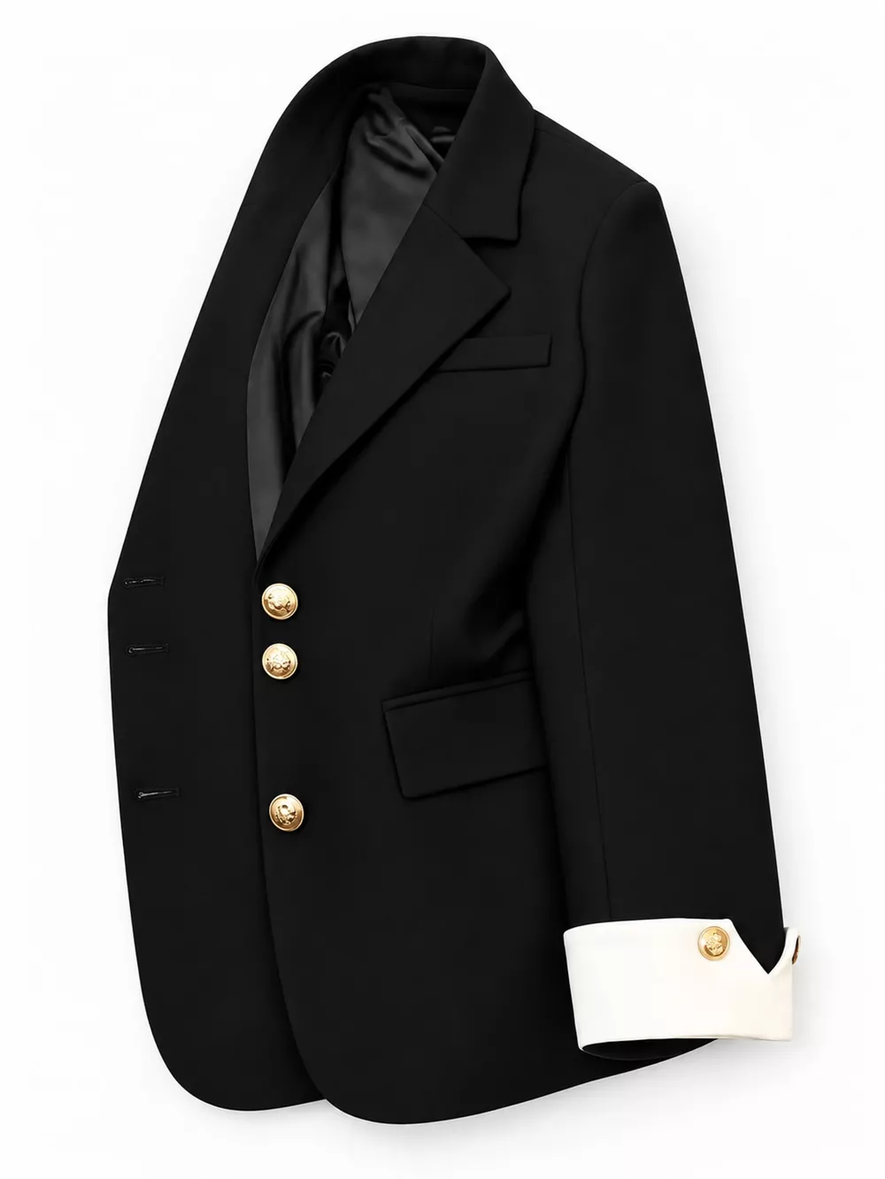 Full Size Single-Breasted Blazer with Gold Button Accents Plus Size, image 25