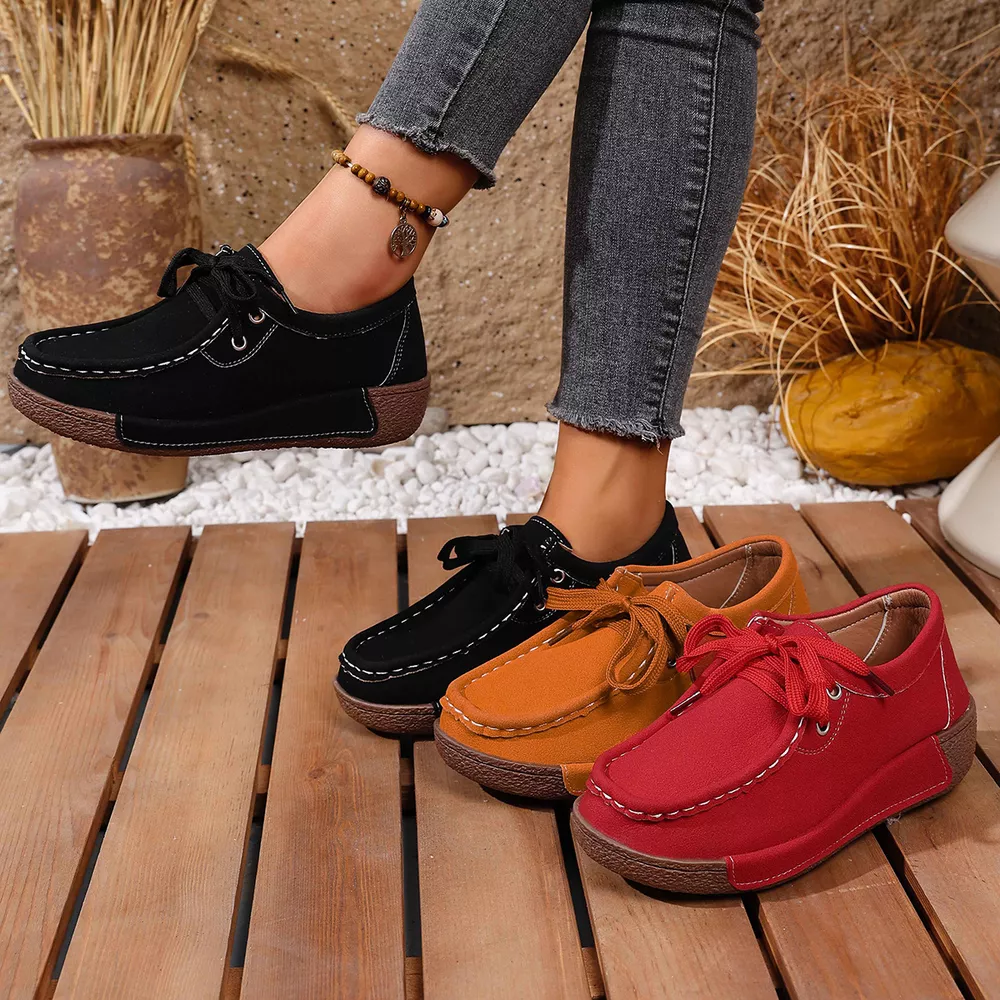 Lace Up Round Toe Sneakers, image 2