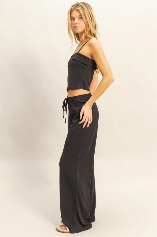 Rib Knit Cami Top and Pants Set, image 2
