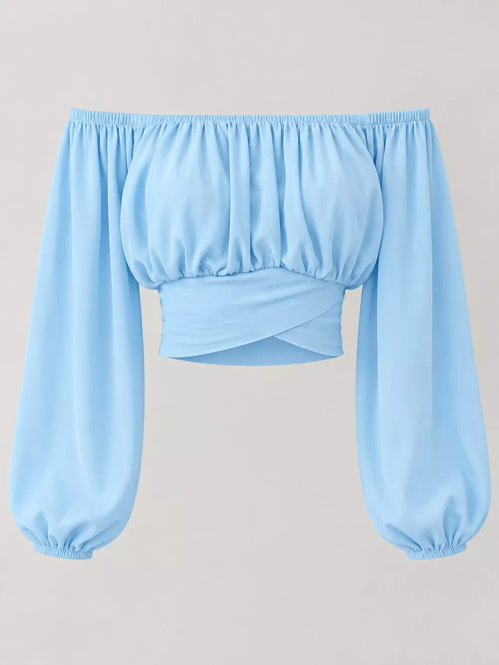 Off-Shoulder Long Sleeve Cropped Blouse, image 12