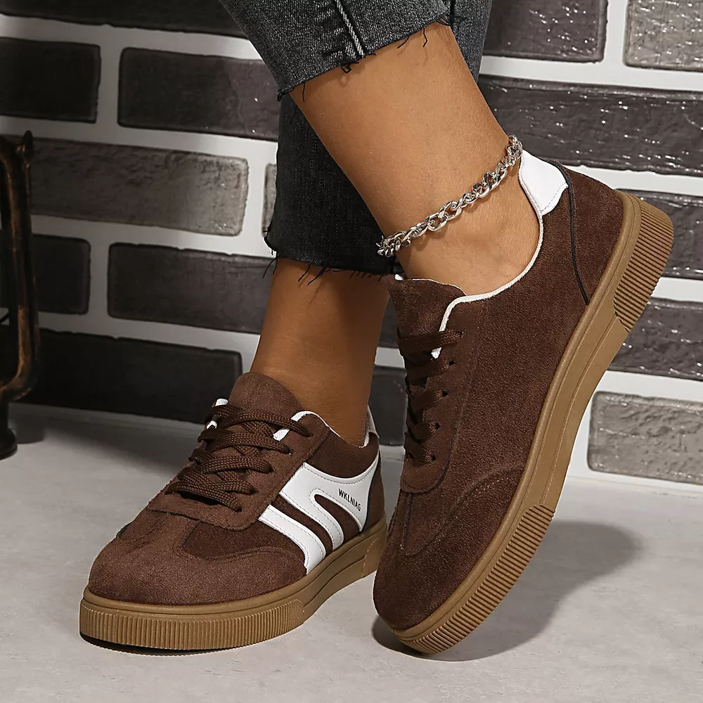 Round Toe Lace Up Sneakers, image 2