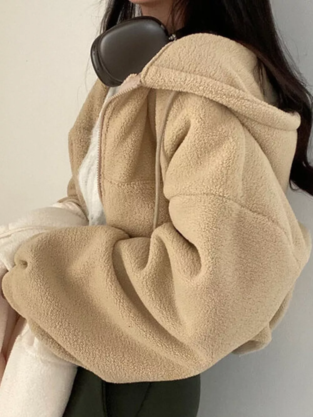 Oversized Sherpa Zip-Up Hoodie, image 20