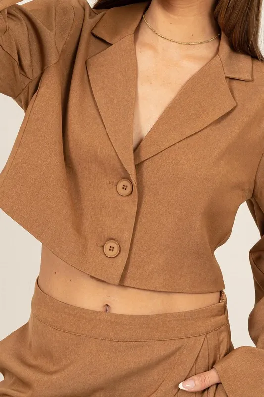 Cropped Button-Down Blazer, image 4