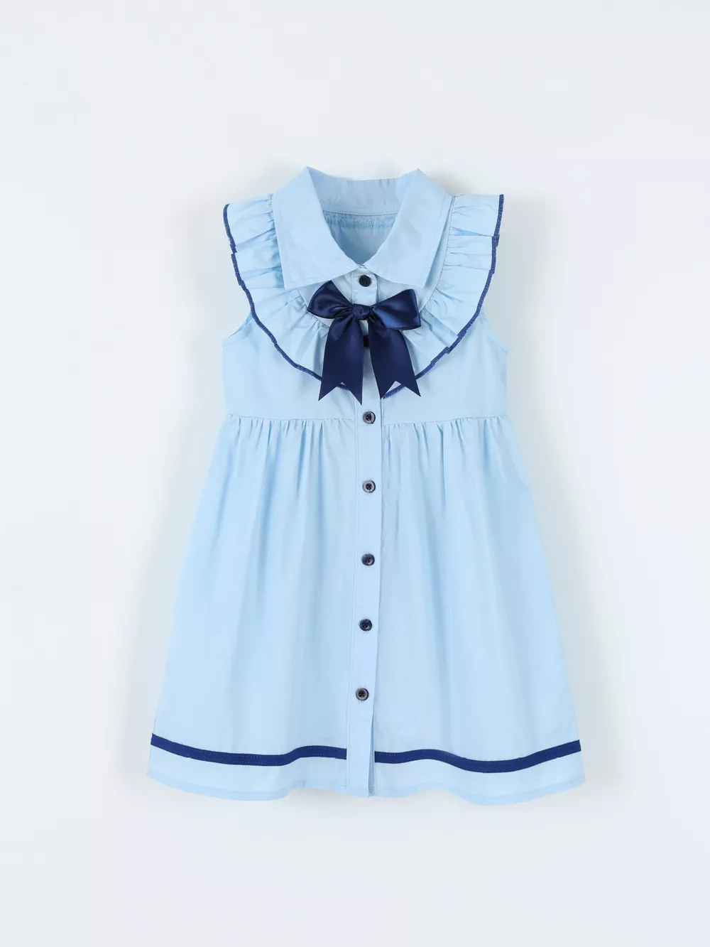 Children's Button Front Sleeveless Dress, image 3