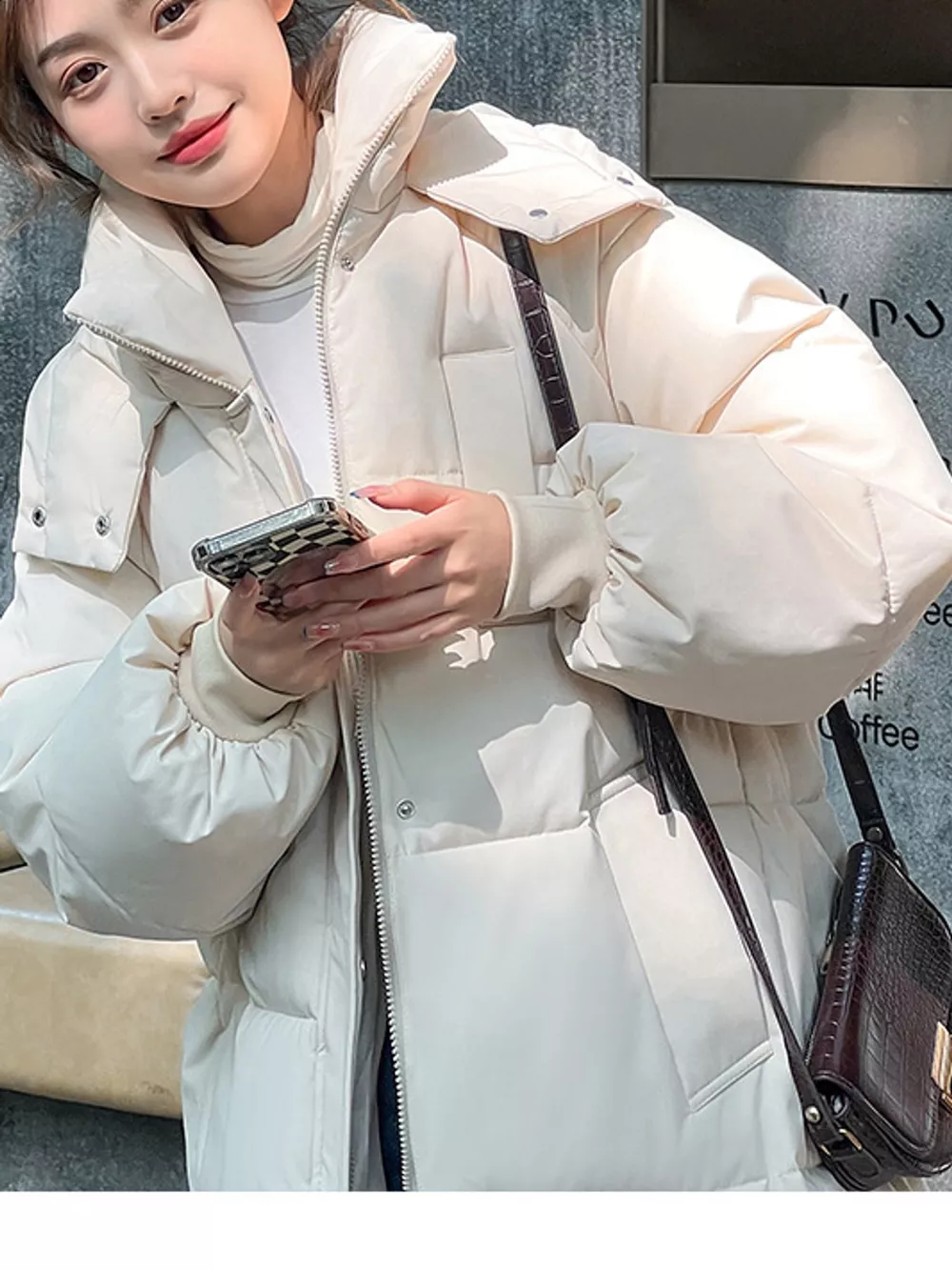 Plus Size Oversized Hooded Longline Puffer Coat, image 17