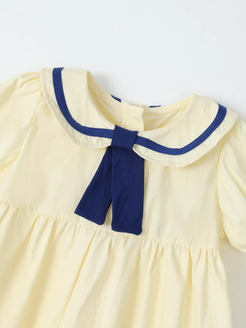 Children's Sailor Collar Puff Sleeve Casual Dress, image 4