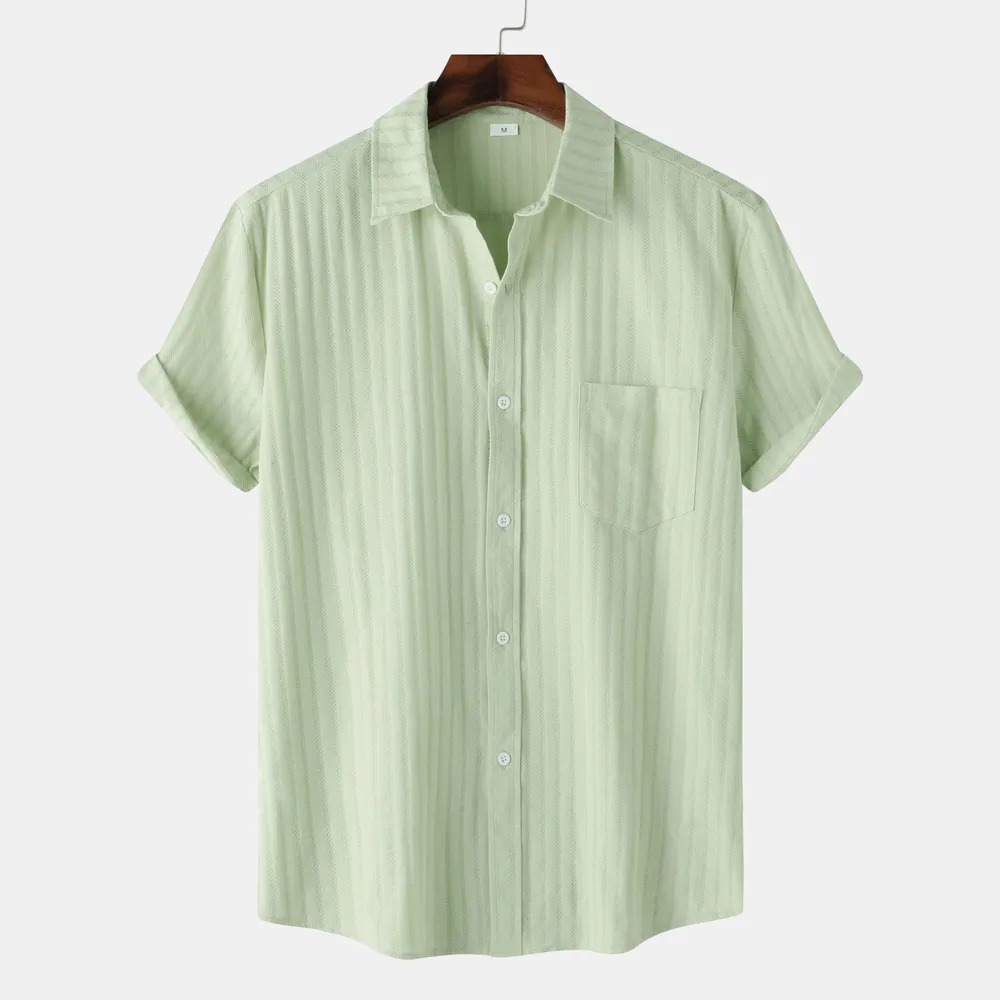 Men's Casual Short Sleeve Button Down Shirt, image 6