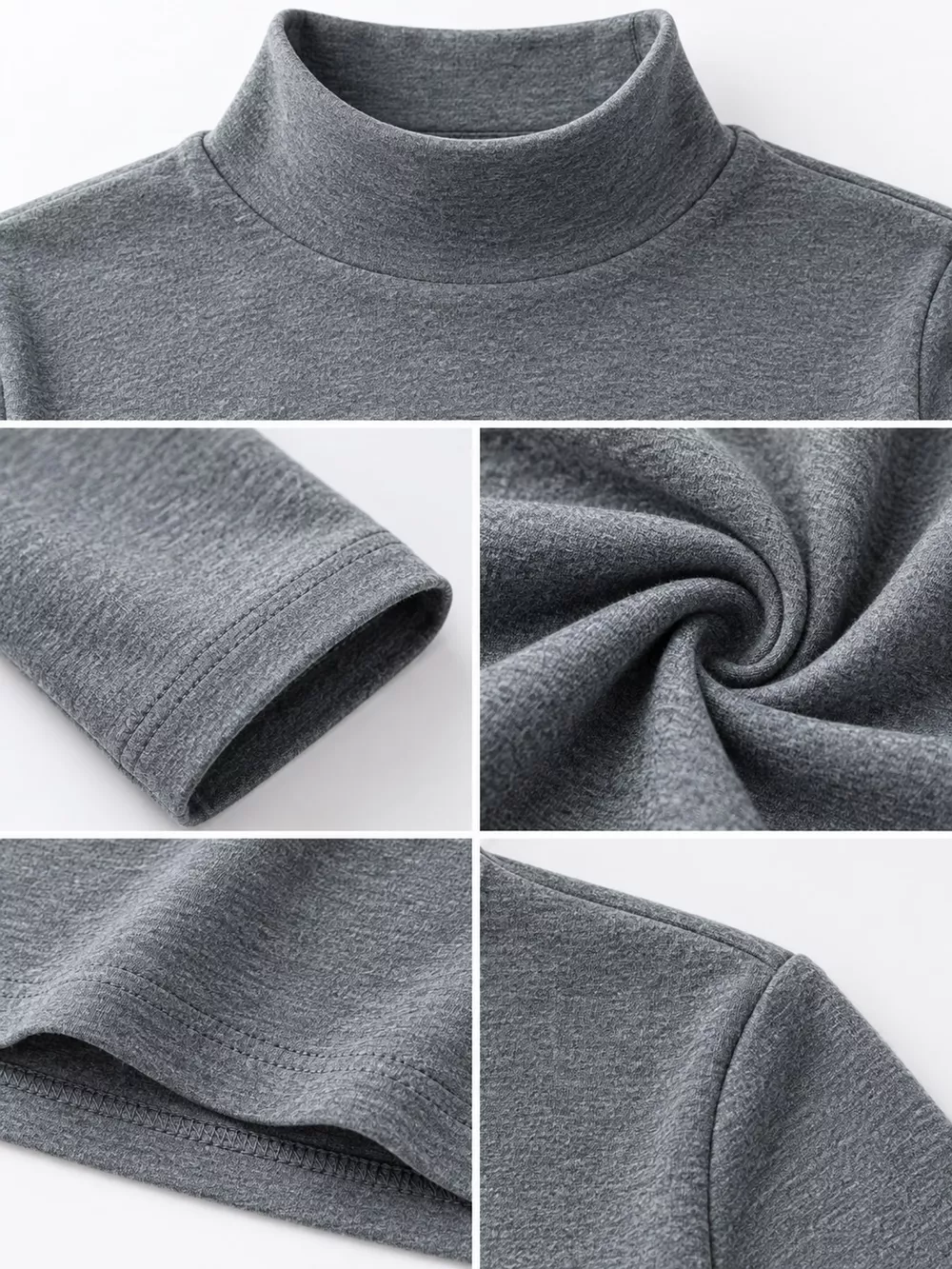 Full Size Slim-Fit Mock Neck Long Sleeve Basic T-Shirt Plus Size, image 10