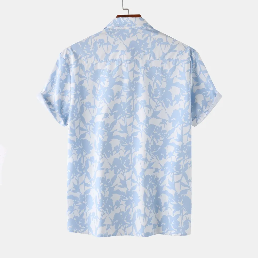 Men's Printed Short Sleeve Button-Up Shirt, image 2