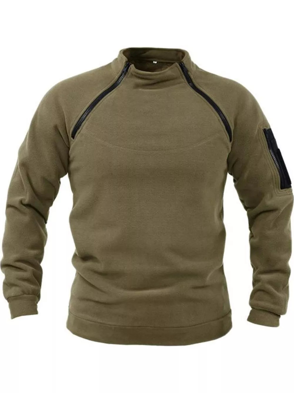 Men's Full Size Fleece Sweatshirt with Dual Zipper Plus Size, image 11